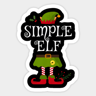 Simple Elf Shirt , Family Matching Group Christmas Shirt, Matching T Shirt for Family, Family Reunion Shirts Sticker